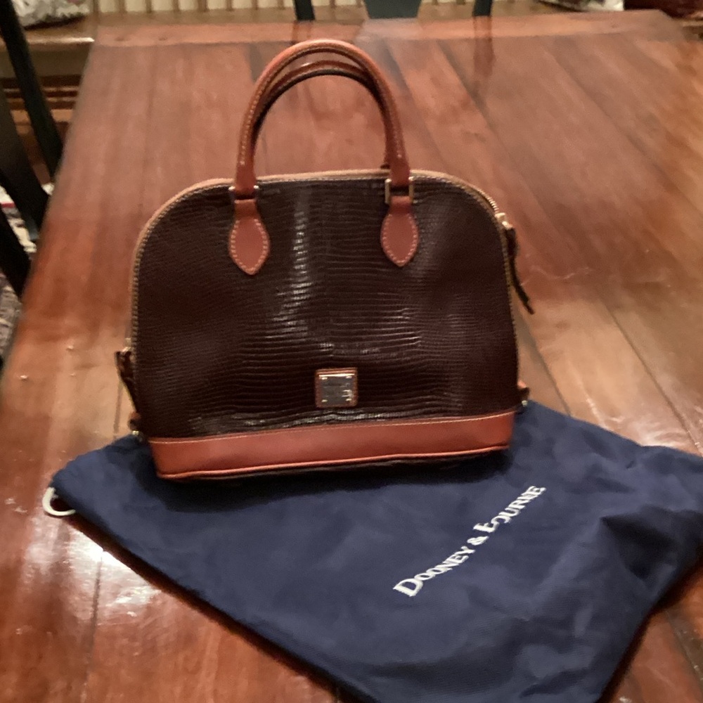 Dooney & Bourke Brown Textured Satchel